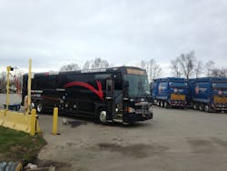 The CNG-fueled MCI bus is the first of many natural gas buses rabbittransit plans to implement in coming years to replace its aging fleet. The CNG-fueled MCI bus is the first of many natural gas buses rabbittransit plans to implement in coming years to replace its aging fleet.