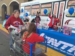 Their goal is to collect enough toys, clothing, and other gifts to fill up the 40’ specially decorated bus to the roof. Their goal is to collect enough toys, clothing, and other gifts to fill up the 40’ specially decorated bus to the roof.