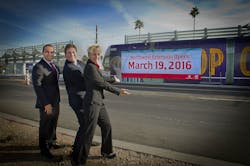 From left to right, Phoenix Vice Mayor Daniel Valenzuela, Phoenix Mayor Greg Stanton, Valley Metro Safety & Security Director Adrian Ruiz From left to right, Phoenix Vice Mayor Daniel Valenzuela, Phoenix Mayor Greg Stanton, Valley Metro Safety & Security Director Adrian Ruiz