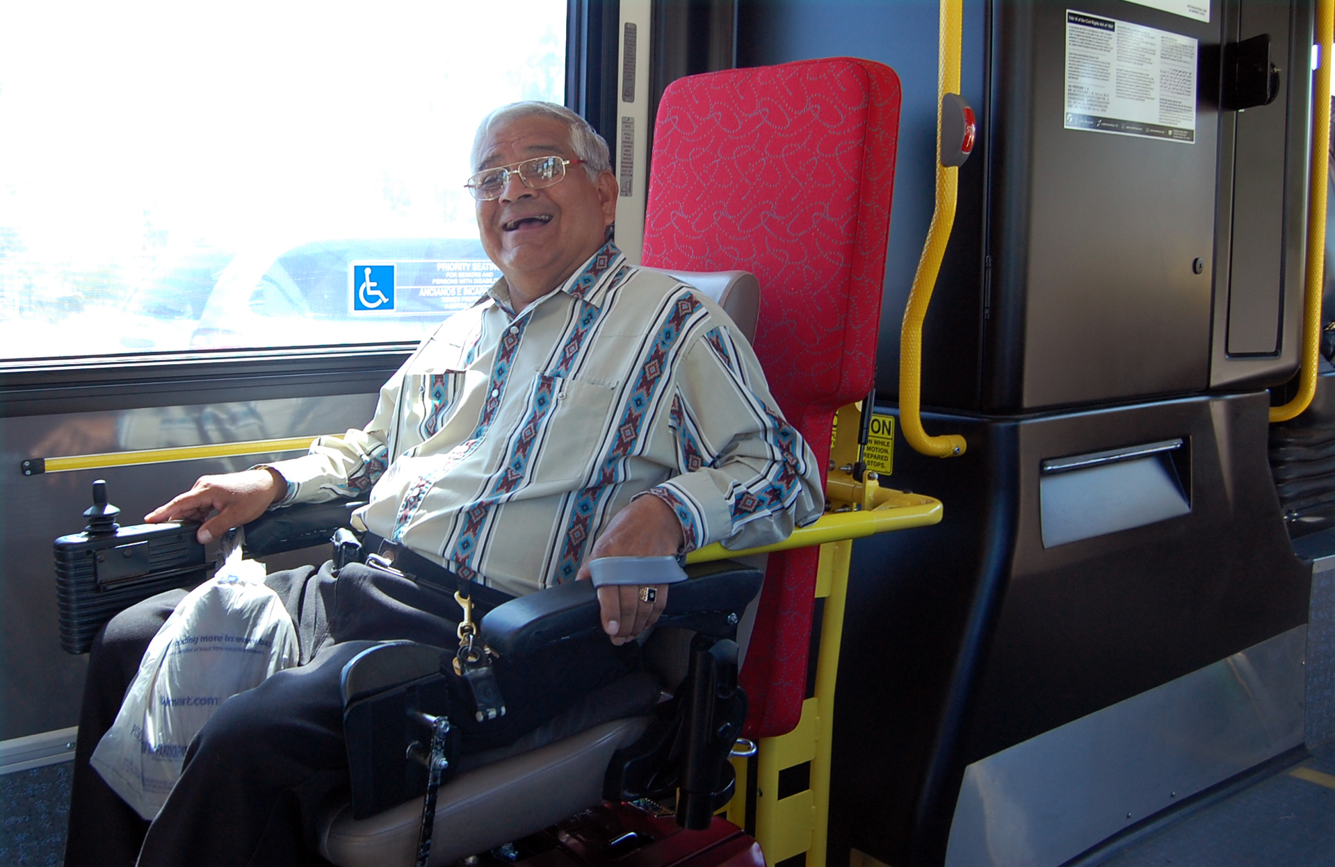 Positive customer feedback on the rear-facing wheelchair option on sbX vehicles, led Omnitrans to buy them for new 40-foot buses.