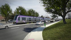 The Maryland Transit Administration’s proposed Purple Line is a 16-mile, 21-station light rail line in the northern Washington D.C. suburbs. The Maryland Transit Administration’s proposed Purple Line is a 16-mile, 21-station light rail line in the northern Washington D.C. suburbs.