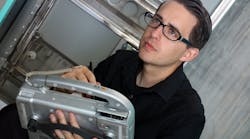 Victor Valley Transit Authority (VVTA) Fleet Analyst, Dustin Strandberg, accepted the 2015 California Transit Association (CTA) Transit Professional of the Year award, during the Small Operator Awards Breakfast in Pasadena, Calif. Strandberg developed a paperless preventive maintenance inspection (PMI) program, using the mobile Panasonic Toughbook as the backbone of the system. Victor Valley Transit Authority (VVTA) Fleet Analyst, Dustin Strandberg, accepted the 2015 California Transit Association (CTA) Transit Professional of the Year award, during the Small Operator Awards Breakfast in Pasadena, Calif. Strandberg developed a paperless preventive maintenance inspection (PMI) program, using the mobile Panasonic Toughbook as the backbone of the system.