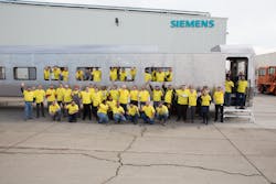 More than 70 employees at Siemens’ manufacturing facility in Sacramento have worked on building the 85-foot-long coach car. More than 70 employees at Siemens’ manufacturing facility in Sacramento have worked on building the 85-foot-long coach car.