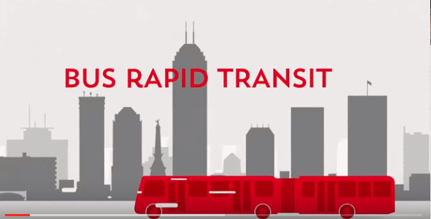 IndyGo is developing a bus rapid transit system through Indianapolis.