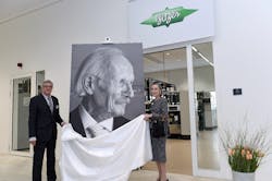 At the the opening ceremony of the Schaufler Academy: Christiane Schaufler-M&uuml;nch (chairwoman of the Administrative Board of Bitzer SE and chairwoman of the Board of Trustees of THE Schaufler Foundation) and Rolf Engelhardt (Federal Ministry for the Environment, Nature Conservation, Building and Nuclear Safety).
