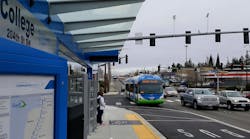 About 1,500 people board buses each weekday at or near Edmonds Community College. About 1,500 people board buses each weekday at or near Edmonds Community College.