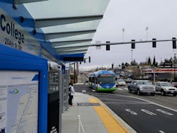 About 1,500 people board buses each weekday at or near Edmonds Community College. About 1,500 people board buses each weekday at or near Edmonds Community College.