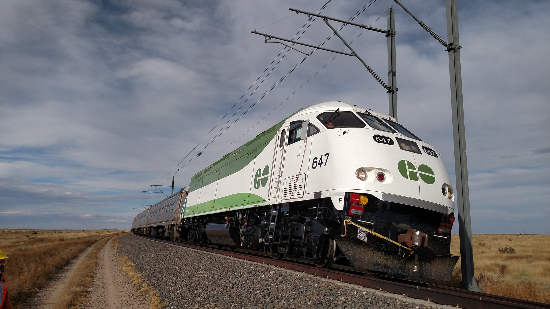 Unit 647 was originally equipped with an EMD 710 Tier 2 engine and a separate head end power plant, a CAT C27 engine, the platform was rebuilt to accommodate dual Cummins QSK 60 Tier 4 emission engines.