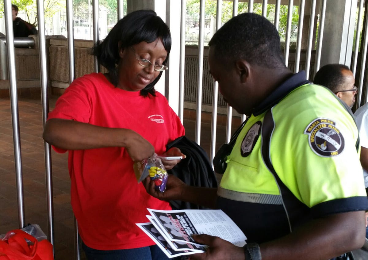 MARTA purchased about 7,000 whistles and began passing those out to their customers and to the community.