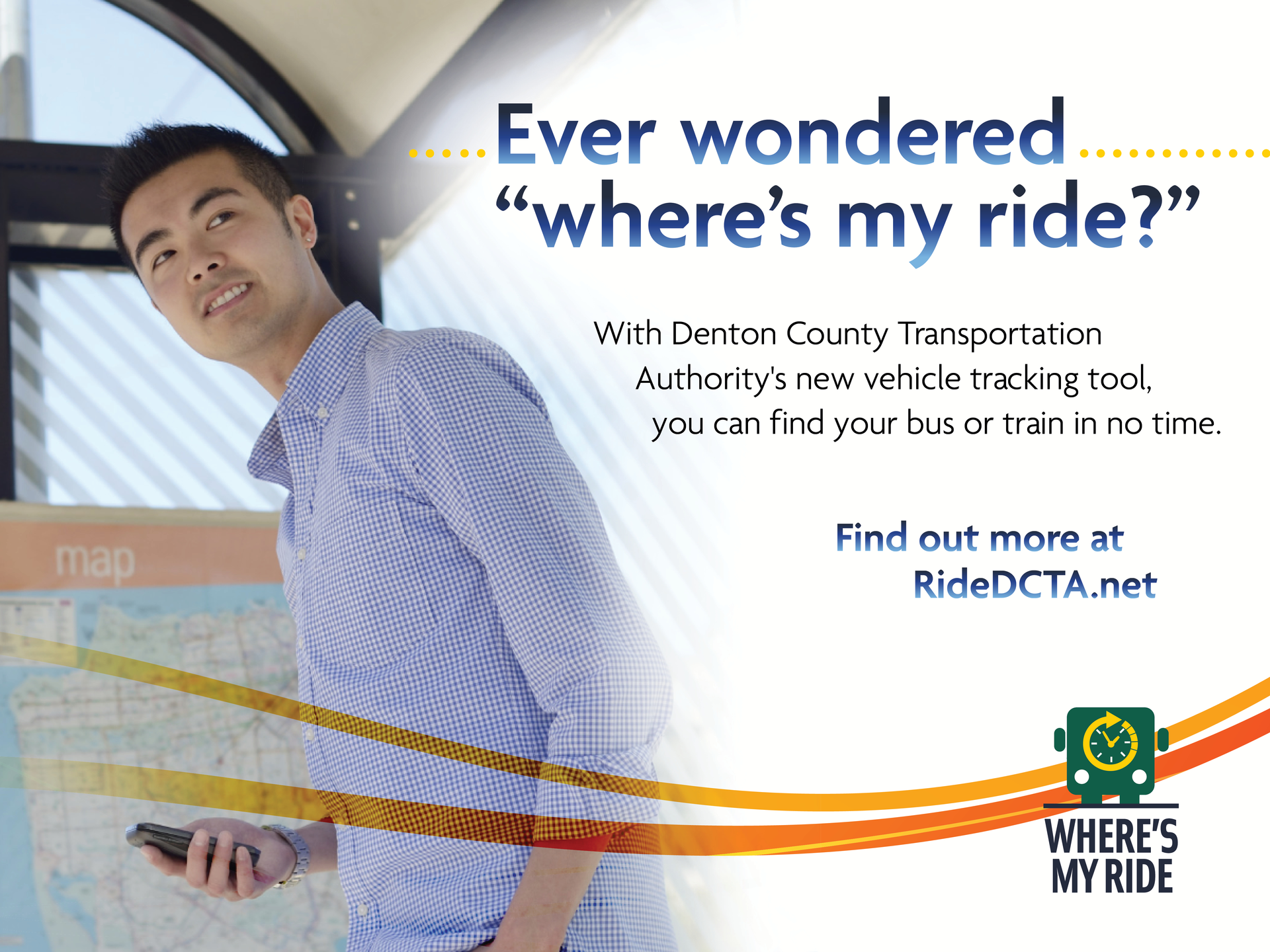 A text stop prediction feature allows passengers to text their Stop ID to 98458 to receive the estimated arrival time of their Connect bus or A-train.