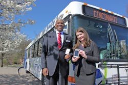 Cincinnati Metro CEO & General Manager Dwight A. Ferrell and Uber Cincinnati General Manager Casey Verkamp announced on March 29 a 'first and last-mile' partnership that will make it easier for riders to get to and from bus stops, as well as more flexibility in their commute. Cincinnati Metro CEO & General Manager Dwight A. Ferrell and Uber Cincinnati General Manager Casey Verkamp announced on March 29 a 'first and last-mile' partnership that will make it easier for riders to get to and from bus stops, as well as more flexibility in their commute.