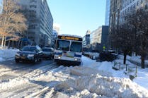 Preparing for the worst, MTA New York City Transit totally suspended bus service.