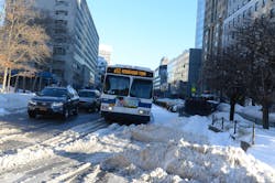 Preparing for the worst, MTA New York City Transit totally suspended bus service. Preparing for the worst, MTA New York City Transit totally suspended bus service.