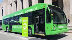 The Nova LFSe is a battery-electric bus that runs on a TM4 Sumo HD electric powertrain and 4 Volvo high voltage lithium-ion batteries in parallel. The Nova LFSe is a battery-electric bus that runs on a TM4 Sumo HD electric powertrain and 4 Volvo high voltage lithium-ion batteries in parallel.