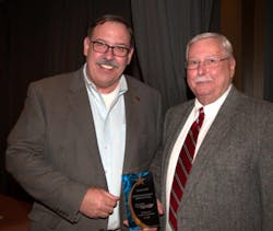 Allan Pavlick (left), vice president of Stertil ALM congratulated by Streator Mayor, Jimmy Lansford (right). Allan Pavlick (left), vice president of Stertil ALM congratulated by Streator Mayor, Jimmy Lansford (right).