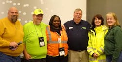 Pictured from left to right: Lenny Howard, TAM Executive Director; First Place Winner James Kisner, Garrett County Community Action Agency; Third Place Winner Vanessa Greene, Transdev; Second Place Winner Bruce Mayberry, Cecil Transit; Jeannie Fazio, Maryland Transit Administration; Nancy Norris, TAM Board President, Transit Services of Frederick County. Pictured from left to right: Lenny Howard, TAM Executive Director; First Place Winner James Kisner, Garrett County Community Action Agency; Third Place Winner Vanessa Greene, Transdev; Second Place Winner Bruce Mayberry, Cecil Transit; Jeannie Fazio, Maryland Transit Administration; Nancy Norris, TAM Board President, Transit Services of Frederick County.