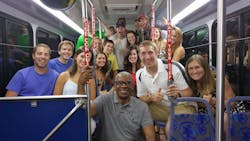 Metro CEO & General Manager Dwight A. Ferrell joined Cincinnati YPs for a 'Late Night Test Ride' during last year's entertainment bus event. Metro CEO & General Manager Dwight A. Ferrell joined Cincinnati YPs for a 'Late Night Test Ride' during last year's entertainment bus event.