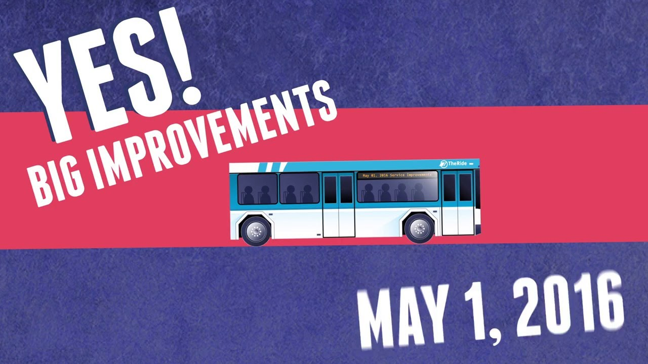 Big Service Improvements Are Coming May 1, 2016 to TheRide
