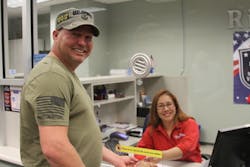 U.S. Army veteran Justin Marcum, Sr. receives his METRO Veterans Pass. U.S. Army veteran Justin Marcum, Sr. receives his METRO Veterans Pass.