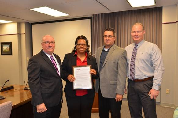 Left to Right: Executive Director and CEO Don Orseno, Senior Manager of Train Operations Shamonda Jones, Director of Metra&rsquo;s Consolidated Control Facility Dave Rodriguez and Chief Safety Officer Hilary Konczal.