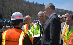 Governor Baker visited a Keolis work site in Ashland.