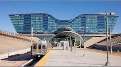 The 23-mile rail corridor links DIA to Denver’s Union Station. The 23-mile rail corridor links DIA to Denver’s Union Station.