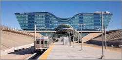 The 23-mile rail corridor links DIA to Denver&rsquo;s Union Station.