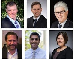 Top row: Rory Ball, Tom Batroney, Randy Essex Bottom row: Ron Sattan, Vatsal Shah, Shawna von Stockhausen. Top row: Rory Ball, Tom Batroney, Randy Essex Bottom row: Ron Sattan, Vatsal Shah, Shawna von Stockhausen.