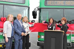 From the Left: Director of TransIT Services Nancy Norris, Frederick County Council President Bud Otis, County Executive Jan Gardner, Director of Maryland Energy Administration Leigh Williams, and Director of MTA’s Office of Local Transit Support Beth Kreider From the Left: Director of TransIT Services Nancy Norris, Frederick County Council President Bud Otis, County Executive Jan Gardner, Director of Maryland Energy Administration Leigh Williams, and Director of MTA’s Office of Local Transit Support Beth Kreider