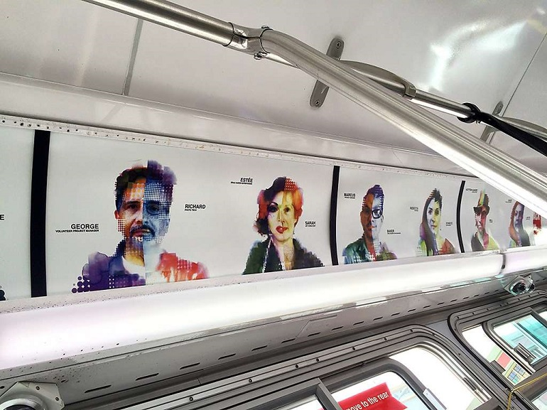 Philip Hua and four other artists had their work displayed on Muni buses last fall. Hua&rsquo;s project, &ldquo;Unified Portraits of A Divided San Francisco,&rdquo; combined digital portraits of San Franciscans to highlight the city&rsquo;s diversity.