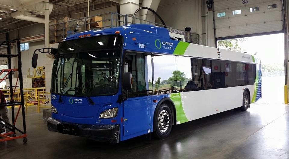 One of Connect Transit's new buses gained in the joint procurement.