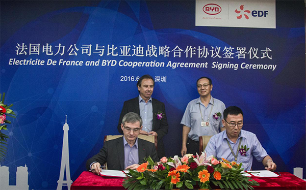 BYD and EDF start a new era of cooperation by signing a strategic cooperation agreement.