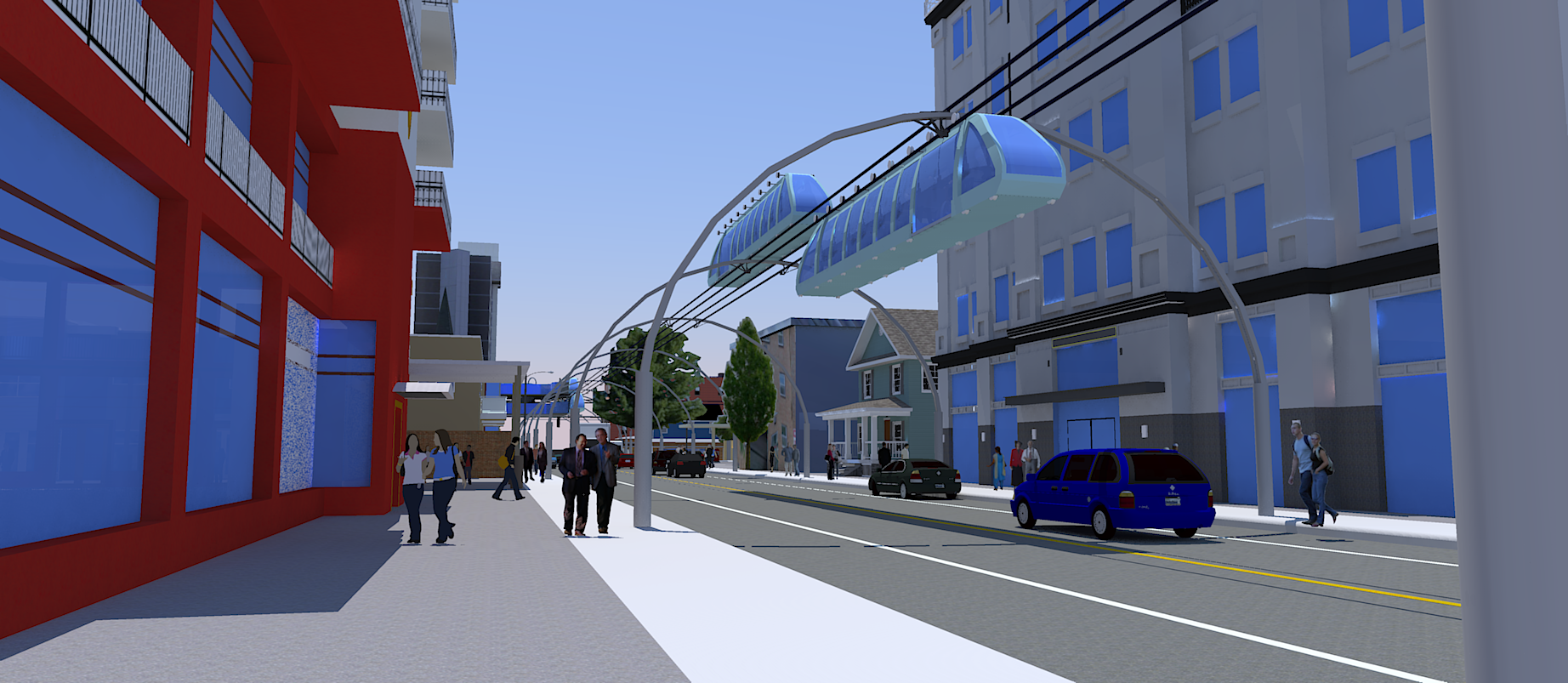 Mock-up of the Mini elevated cTrains.