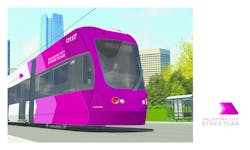 The streetcars are being built in the United States by Brookville Equipment Corp. of Pennsylvania. The streetcars are being built in the United States by Brookville Equipment Corp. of Pennsylvania.