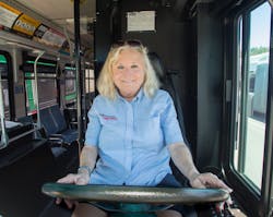 Known for her safe driving, quick wit and ability to brighten the days of her riders and coworkers, bus driver Vicki Leslie was named King County Metro Transit Operator of the Year. Known for her safe driving, quick wit and ability to brighten the days of her riders and coworkers, bus driver Vicki Leslie was named King County Metro Transit Operator of the Year.