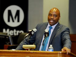 Metro CEO Phil Washington briefs the media on staff recommendation to the board of the Los Angeles County Traffic Improvement Plan ballot measure on June 10, 2016.