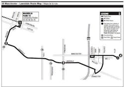 38 Manchester/ Lawndale bus route. 38 Manchester/ Lawndale bus route.