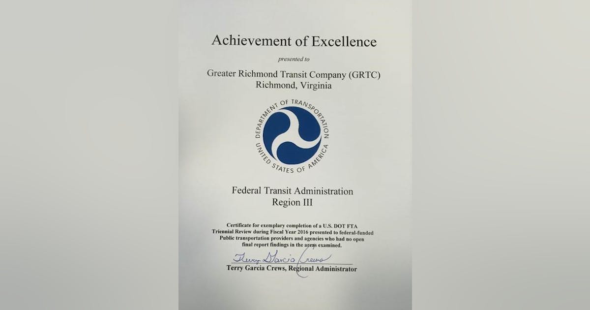 FTA Praises GRTC in Triennial Review Mass Transit