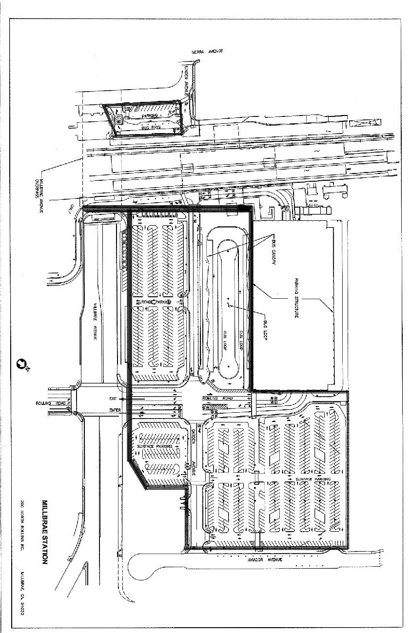 The areas of sidewalk that need to be worked on are outlined in black.