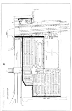The areas of sidewalk that need to be worked on are outlined in black. The areas of sidewalk that need to be worked on are outlined in black.