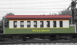 A Pullman Palace Car Company railcar.