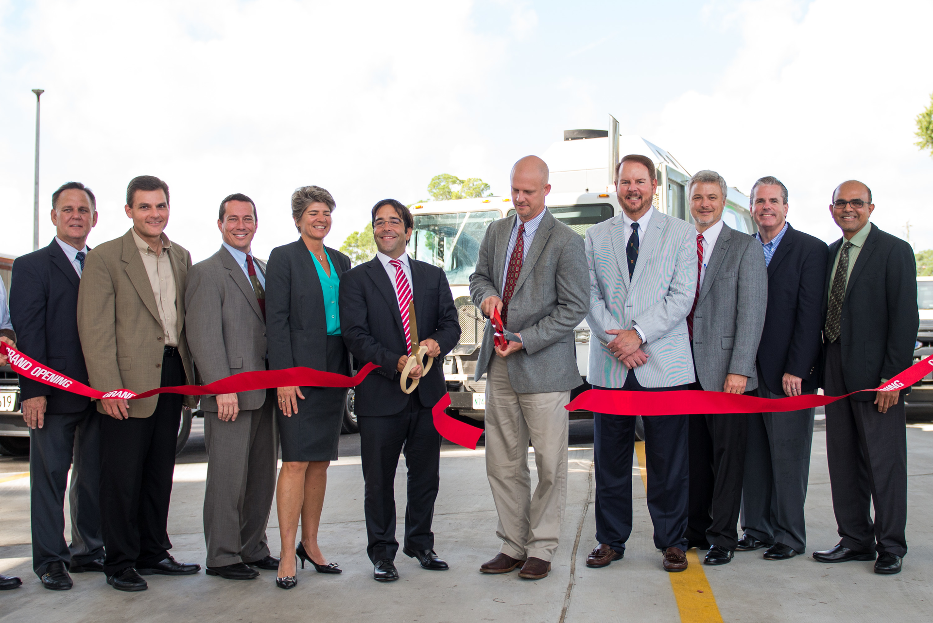 Ribbon cutting ceremony.