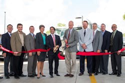 Ribbon cutting ceremony. Ribbon cutting ceremony.