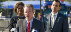 MTC Chair Dave Cortese speaks at the TRIP press conference, flanked by VTA General Manager Nuria Fernandez (left) and MTC Commissioner and San Jose Mayor Sam Liccardo (right). MTC Chair Dave Cortese speaks at the TRIP press conference, flanked by VTA General Manager Nuria Fernandez (left) and MTC Commissioner and San Jose Mayor Sam Liccardo (right).
