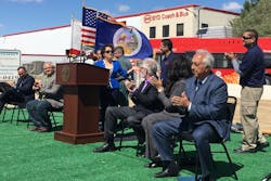 BYD America President Stella Li, joined by City of Lancaster Mayor R. Rex Parris and some of BYD&rsquo;s original Lancaster employees at the groundbreaking of Phase II.
