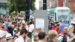 Large crowds turned out to celebrate the launch and take their first ride on the Cincinnati Bell Connector on Sept. 9.