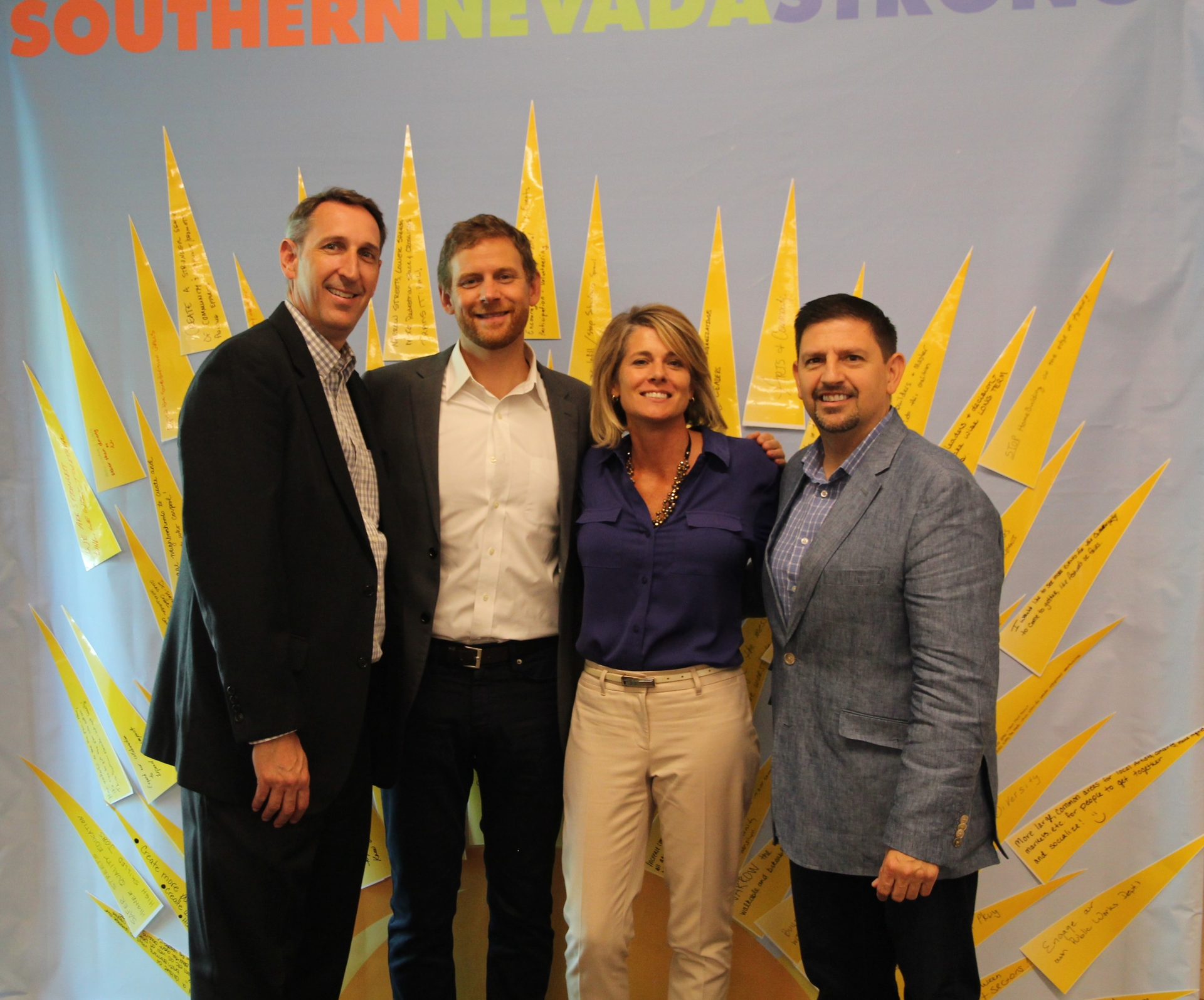 Senator Scott Hammond, keynote speaker Charles Montgomery, RTC General Manager Tina Quigley and Senator Mark Manendo at the Southern Nevada Strong summit on Sept. 26.