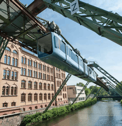 Vossloh Kiepe showcased some of the innovative components of the new Wuppertal suspension railway cars. Vossloh Kiepe showcased some of the innovative components of the new Wuppertal suspension railway cars.