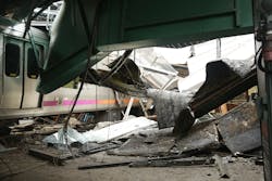 NJ Transit Pascack Valley Line train #1614 crashed at the New Jersey Transit Hoboken Terminal Sept. 29, 2016, causing the damage shown in these photos.