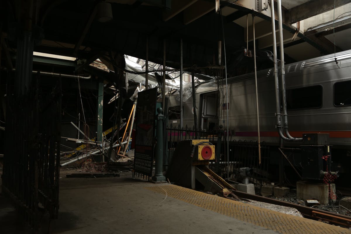 NJ Transit Pascack Valley Line train #1614 crashed at the New Jersey Transit Hoboken Terminal Sept. 29, 2016, causing the damage shown in these photos.